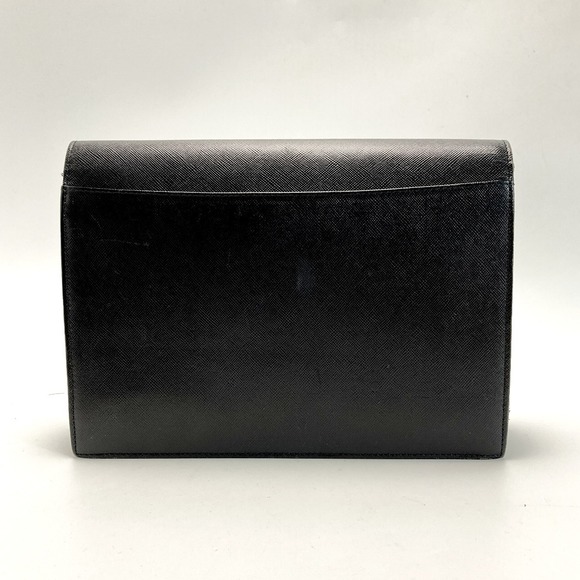 Yves Saint Laurent YSL Logo Clutch Bag Black - Picture 2 of 8